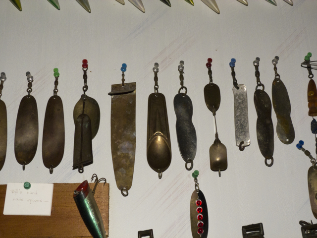 salmon trolling spoons in Billy's Museum