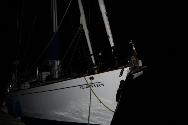 At dock in the night